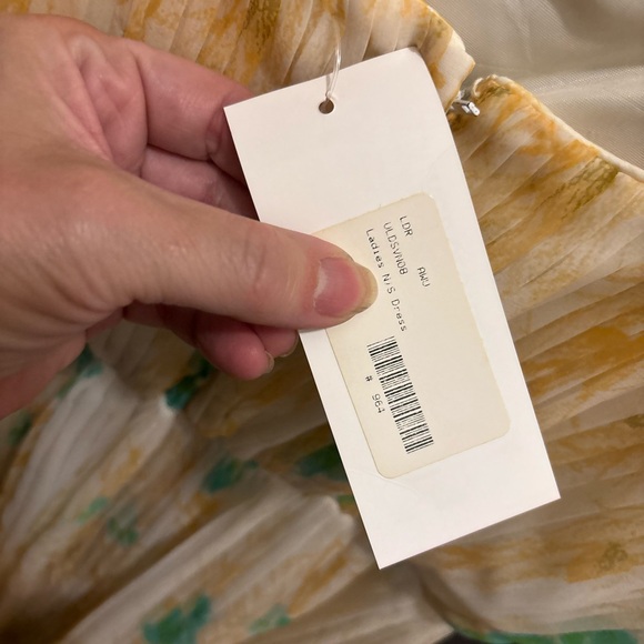 JACK BRYAN - vintageevening gown; 60s/70s era Yellow and Green Floral Maxi Dress - Picture 3 of 16